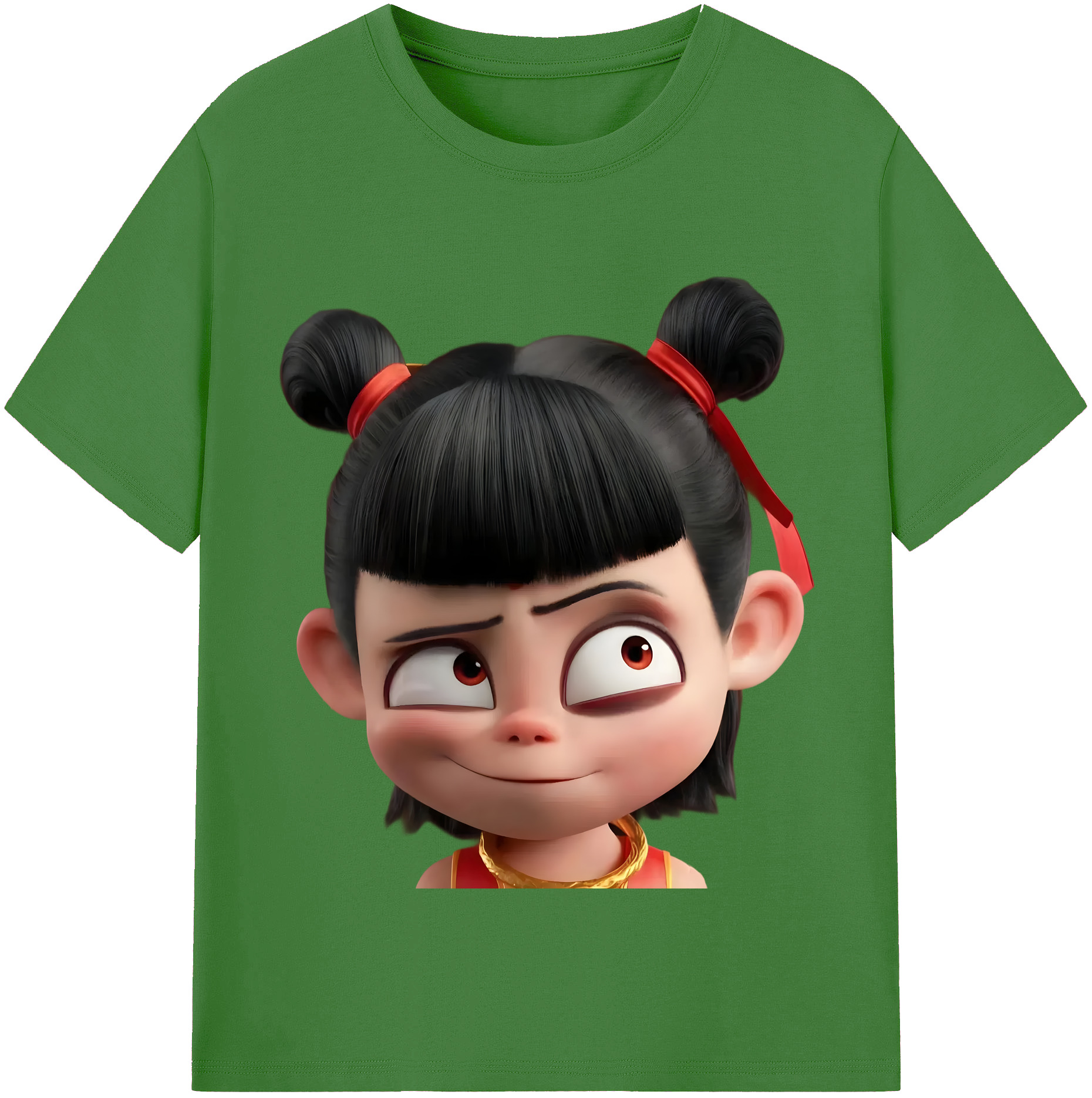 （画像用） Ne Zha 2 ナタ 魔童の大暴れ レディースカジュアルプリントTシャツ（綿100％）